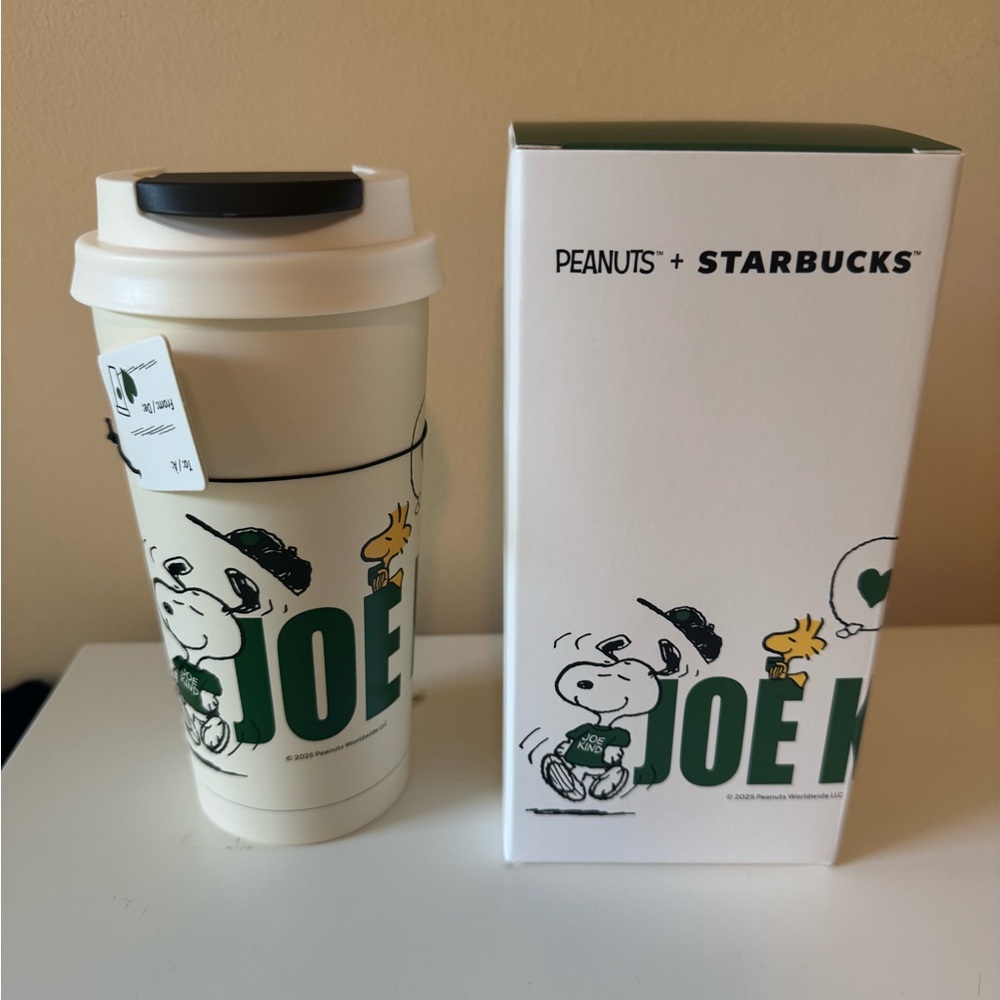 STARBUCKS x PEANUTS Joe Kind Snoopy Stainless Steel Tumbler 16oz NIB
